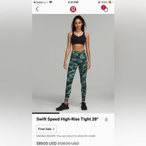 SOLD EUC LULULEMON LEGGINGS